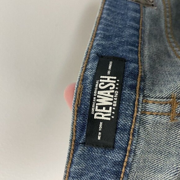 Rewash Distressed Denim Mini Skirt Size 12/30 NWT Medium Wash - Picture 7 of 7